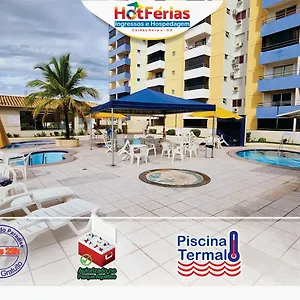 Apartamento Flat Paradise Com Piscinas Termais, Proximo Ao Shopping Singapura E Ao Centro - Hotferias, Caldas Novas